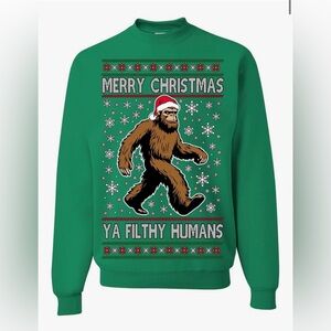 Ugly Christmas Sweatshirt Bigfoot